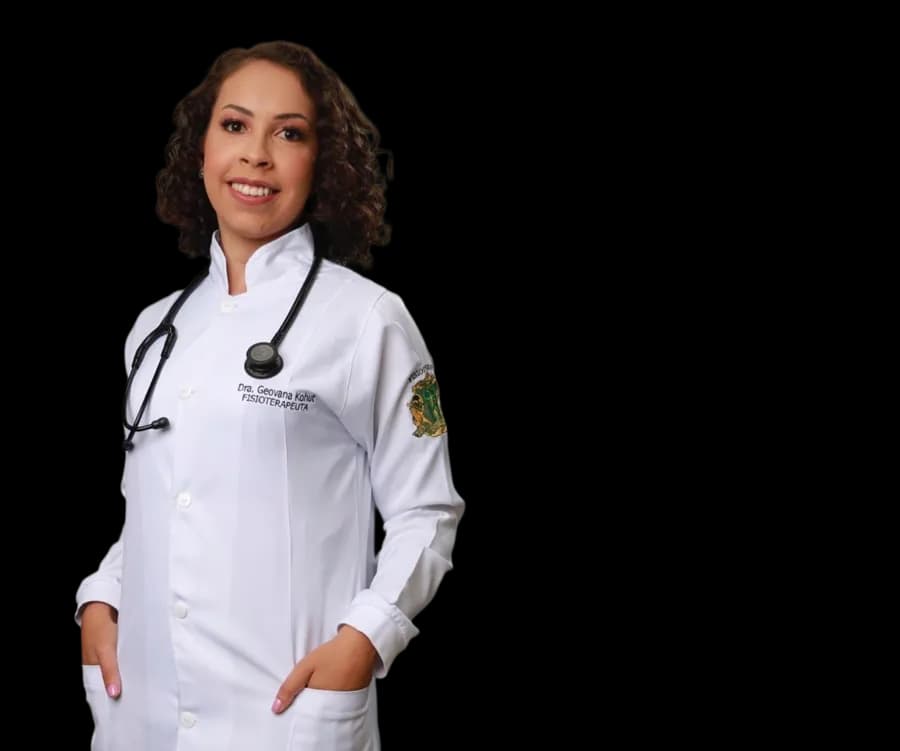 Geovana Kohut em atendimento